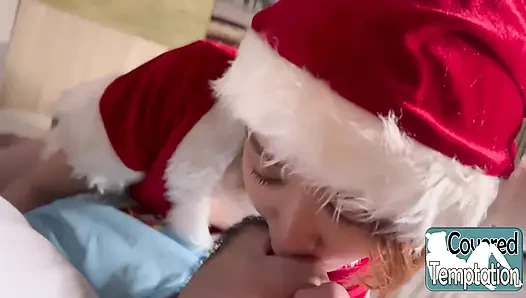 Cutest Santa Girl Comes in to Say Hello. Sweet Greetings, Festive Vibes, Hearts Racing!