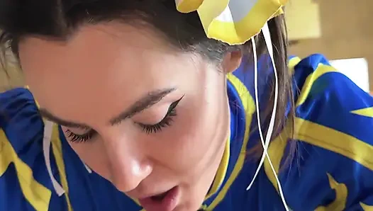 POV Chun-li in Action! Cum on the Face!