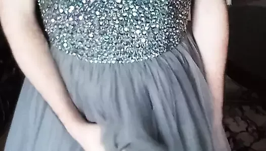 Cumming in a girl's willingly given prom dress