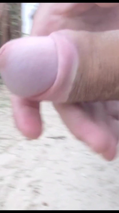 Risky handjob on the street and the redhead caught me! | Clip 3