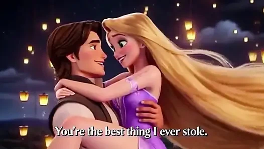 RAPUNZEL & FLYNN RIDER LANTERN TOWER PASSION - Romantic 3D Anime