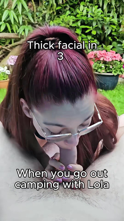 When You Go Camping With Lola - Tent Blowjob And Facial - Redhead POV