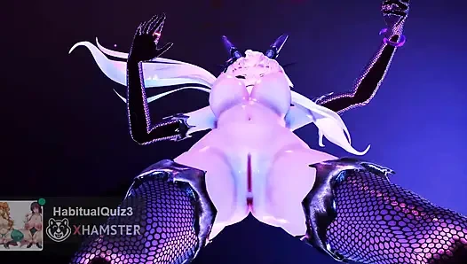 Yukari Succubus Roki Halloween, ММD R18, танец 3D хентай Ахегао милфы БДСМ