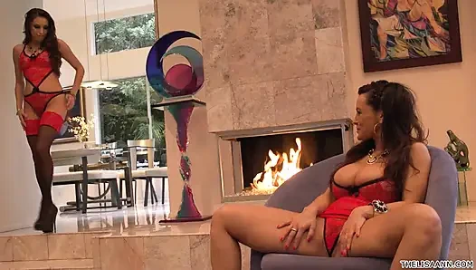 Lisa Ann makes out with lesbian beauty Celeste Star