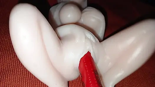 Реалистичная секс-игрушка в видео от первого лица 4K - жизненная силиконовая кукла, соло-сцена