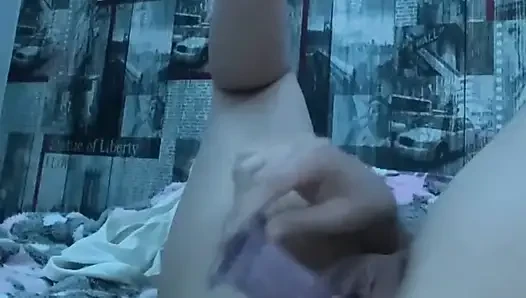 Amcığıma ve götüme dildo