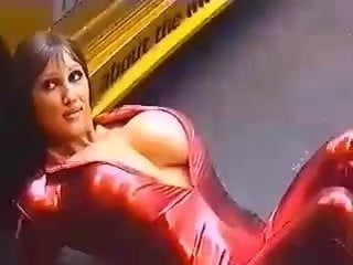 Pitbabe-Catsuit aus Latex in Rot