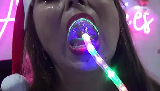 Luar biasa!! Saya membuat selang lampu Natal super panjang tenggorokan dalam!!