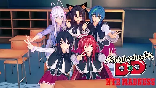 Rossweisse neredeyse beni Akeno'yu sikerken yakalıyor - dxd ntr madness series