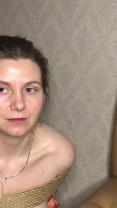 Bound, Hot, Long-Haired Russian MILF - a deep, sloppy blowjob and a hard doggy-style fuck - Lovessie | Clip 1