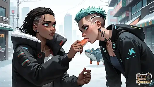 Watch Naughty Black Babes Enjoy a Popshot Feast Fueled by Porn!
