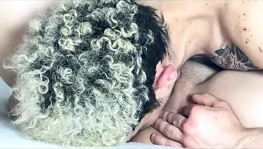 German redhead mare gets fucked and cum in mouth by Italian stud