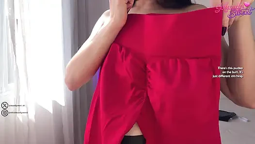 ASMR Hot girlfriend trying on gym clothes