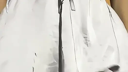 Hot 18-year-old schoolgirl strips before class, perfect tits. Home video