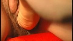 Closeup hairy creampie