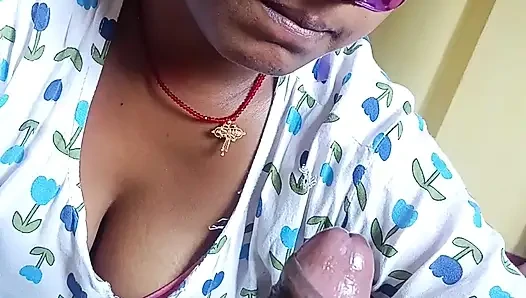 With husbend hendjob, blowjob and com in mouth