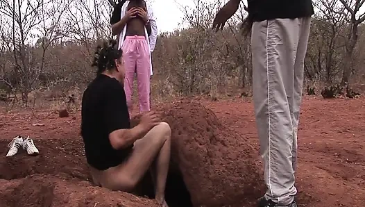 Buried Beauty in the Sand: Wild Outdoor Fetish Sex