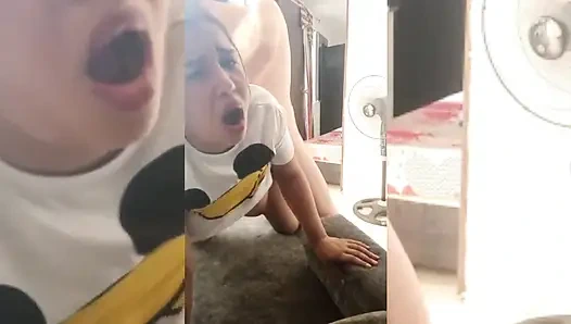 18 Year Old Brunette Big Saggy Tits From New York United States Fucking Her Stepbrother's Big Dick 1