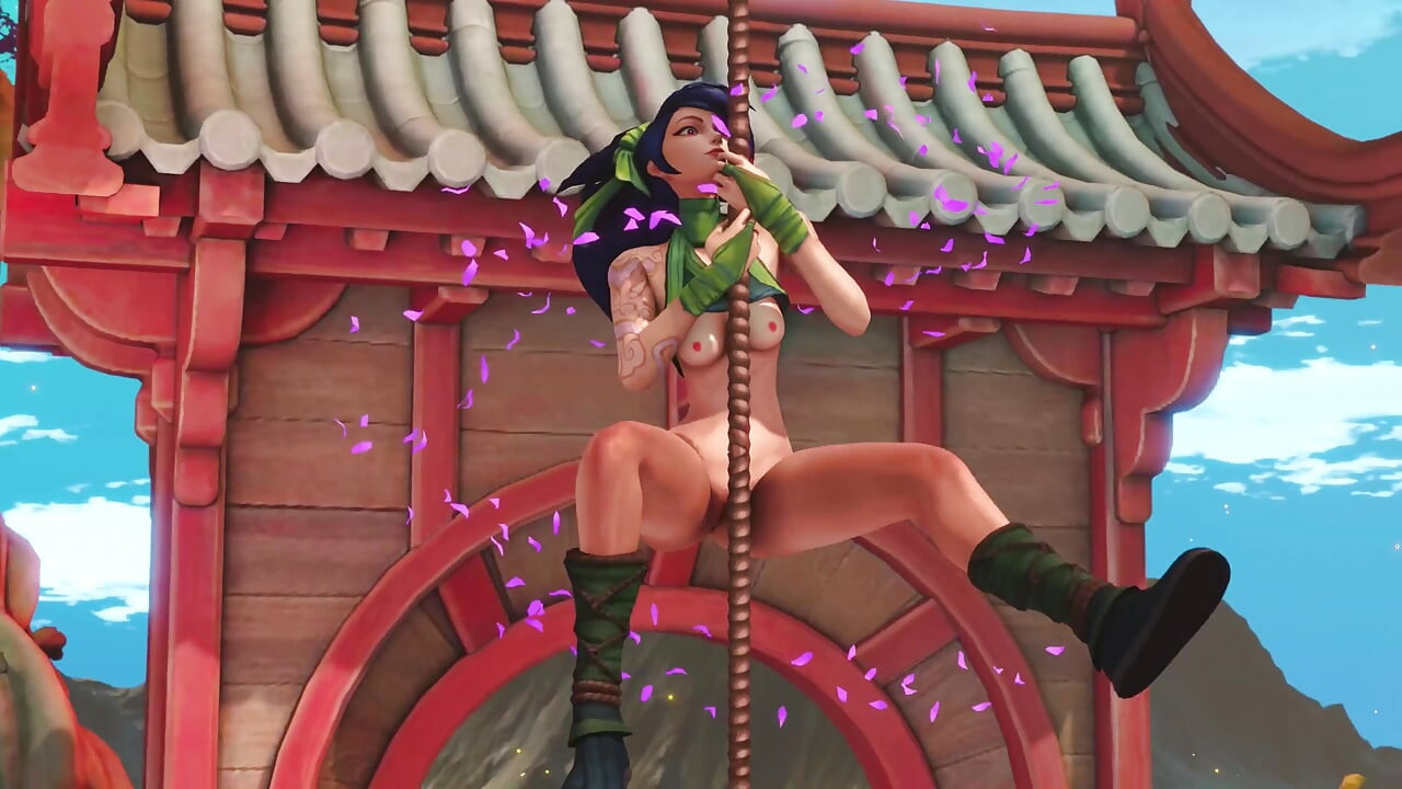 3d akali lol múa cột