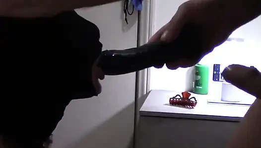 MILF Mouth-fucked with Ring Gag and Massive Throat Cumshot