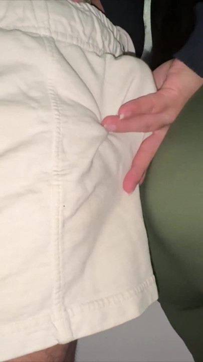 Big-ass Woman Touches a Stranger's Penis