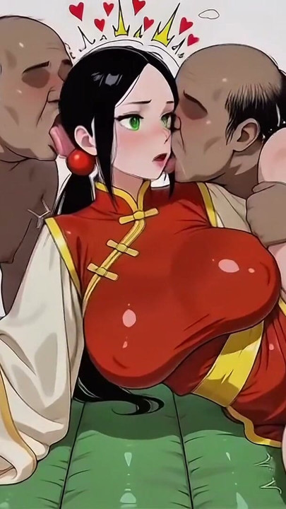 The red chinese dress girl is kind to everyone - 3d hentai ai HD | Clip 3