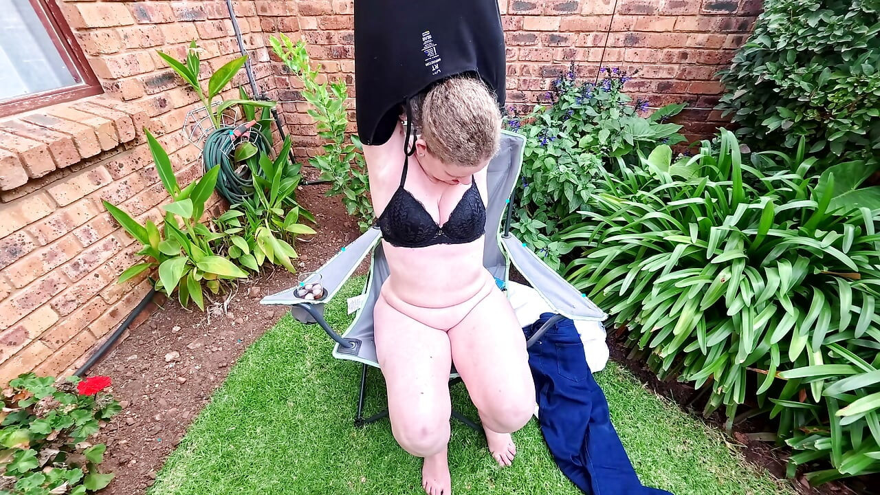 Smoking a cigarette nude outside after stripping off my clothes