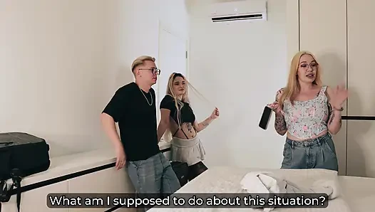 Hotel One Bed Taboo: Silent Step Mom Fucked By Step Son Mistaking Her For Flexible Step Sister!