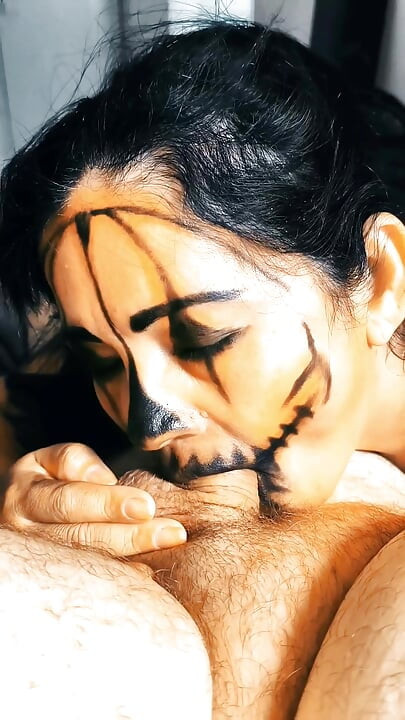 Possessed hot neighbor makes the best blowjob with cum in her mouth and swallows it all. ASMR Moaning and swallowing cum