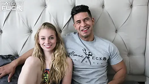 Mega-latino-model jock fickt seine erste amerikanische blondine