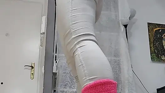 Pantoffel Modellieren und masturbieren, spanische Pantoffel