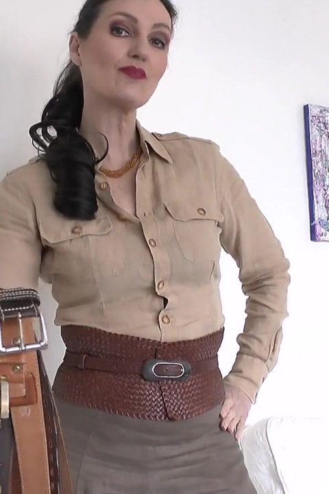 Exciting Belt Try-on with a Linen Skirt, Part 3, Lady Victoria Valente