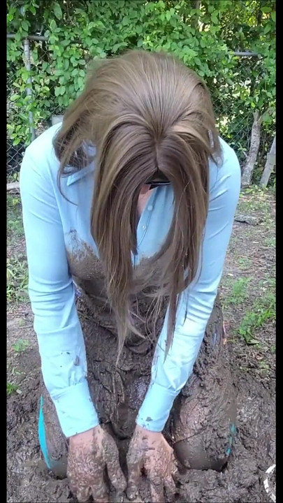 Jaw-dropping moment from "Sexy Crossdresser outside in a muddy mess. I masturbate my big cock and cum in mud, nylon"