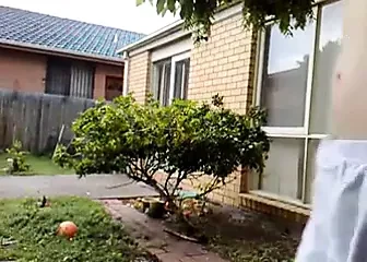 Skinny Wank In Garden