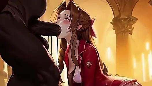 Aerith terk edilmiş kilisesinde büyük siyah emiyor