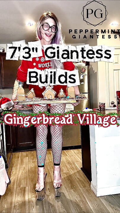 73 géantes en talons de 8 pouces construisent un village de pain d’épice