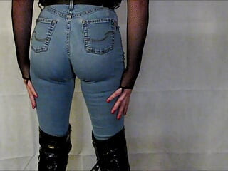 Crossdresser jeans fetiche