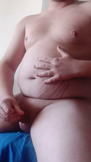 Chubby boy masturbating