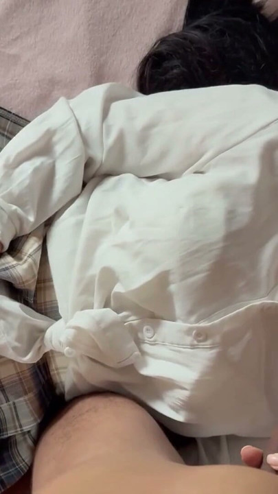 My classmate has a very creamy pussy | Clip 1