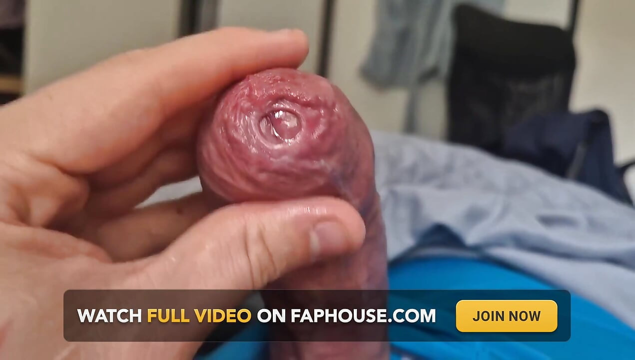Phimosis Cock Precum Drip Close-up