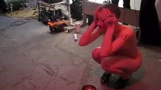 crazy nude electro ritual show