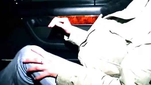 Brunette Fingers Herself Deep in Dark Car