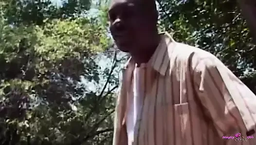 That Day Her Neighbor Was Horny so He Shoved a BBC Into Her Black Pussy