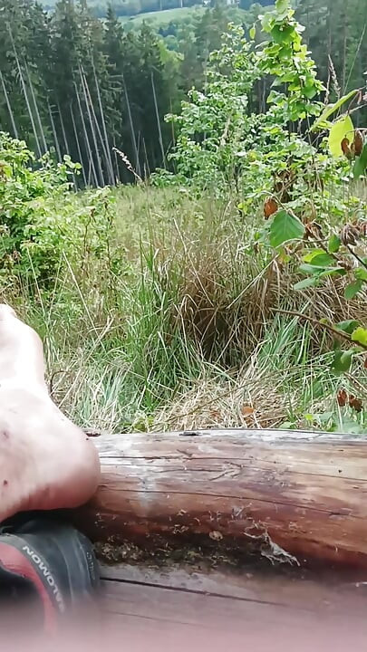 Jerking off on a Hill Overlooking My Dick