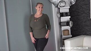 BBW Krystal Swift shows off her curves in a casting