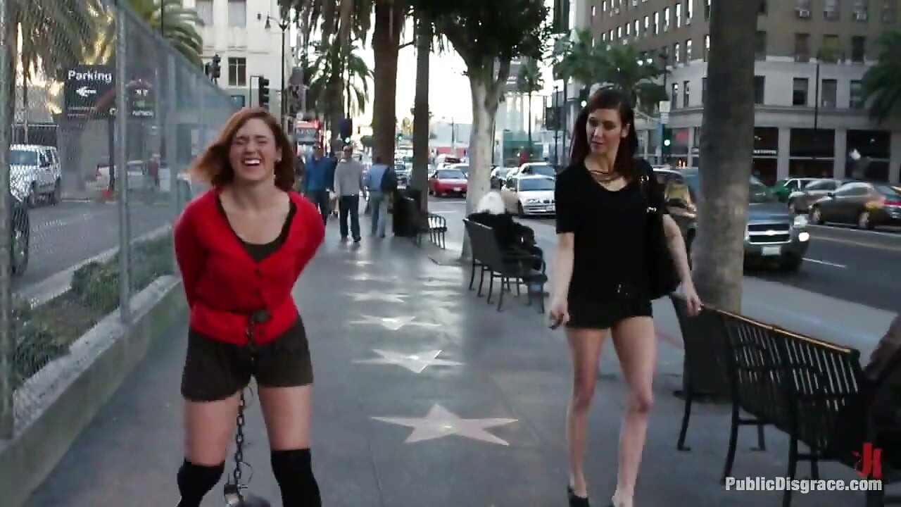 Girl Next Door Shocked and Bound in Public, Ass Fucked, Humiliated