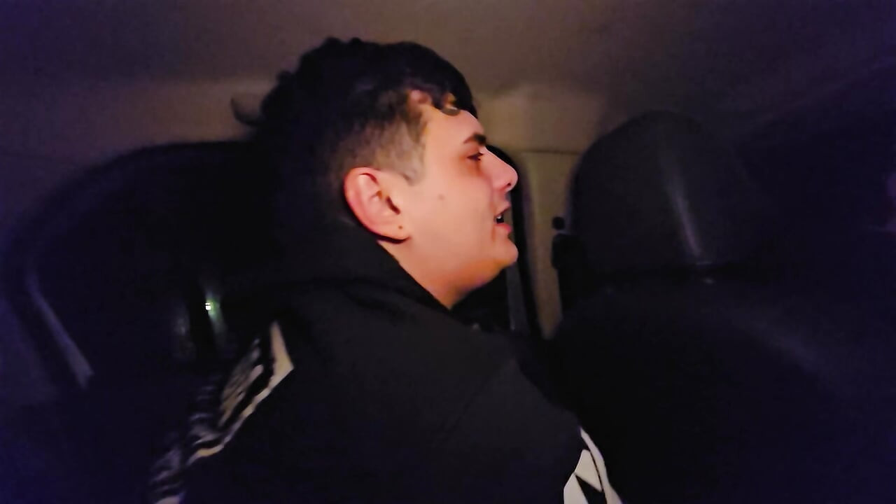 A double blowjob in my friend's car DIRTY MORBID GIRLS