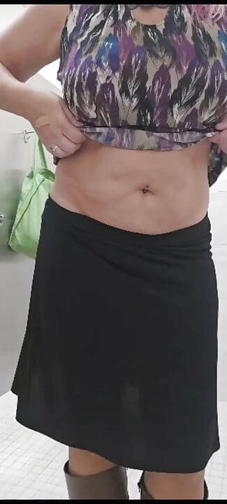 Public toilet slut strips