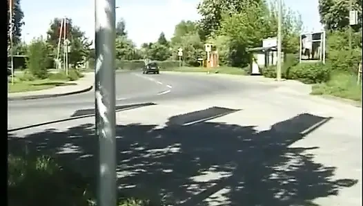 A girl, alone, with two perfect strangers