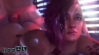 Judy Alvarez sexe cyberpunk 2077 jeu porno anal animé